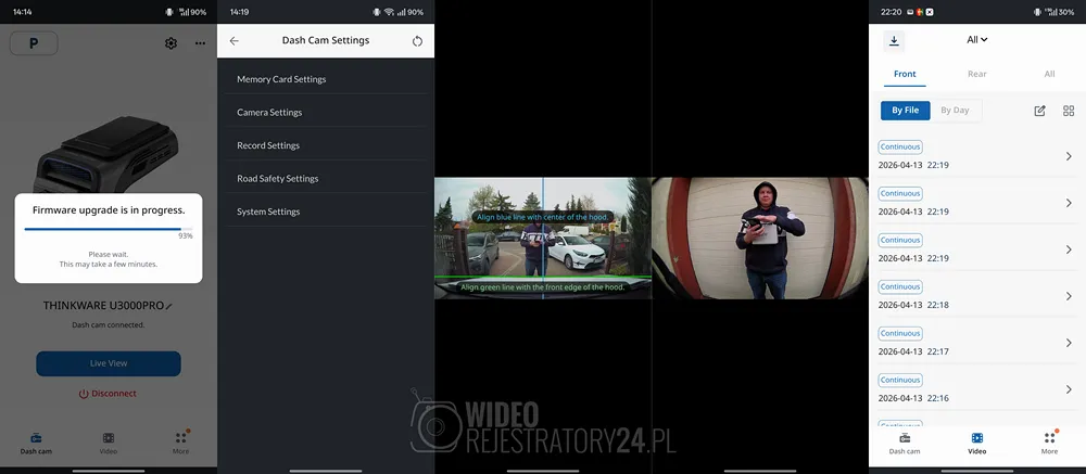 aplikacja mobilna thinkware u3000 pro
